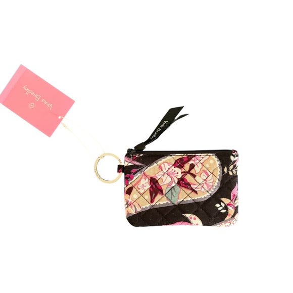 Vera Bradley Zip ID Case With Key Ring Botanical Paisley NWT - Picture 2 of 6